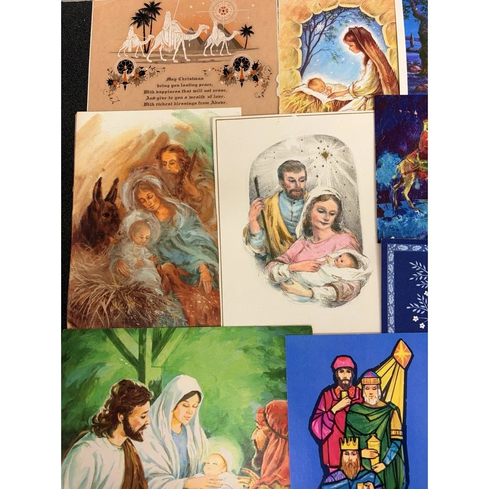 Vintage Christmas Cards Fronts ONLY for Scrapbooking Crafts Decoupage Lot of 50+